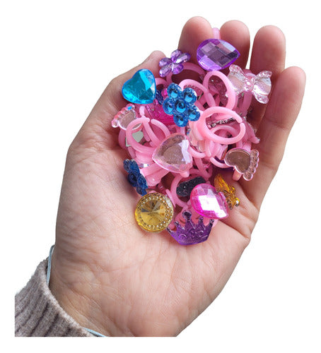 36 Unidades Anillos Diseños Surtidos Joyería Para Niñas