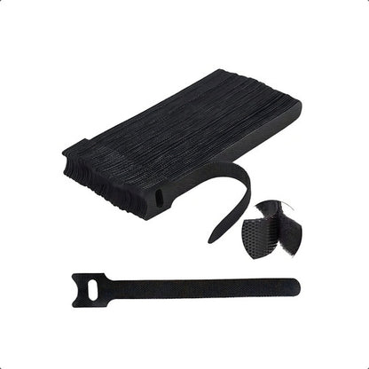 Pack 50 bridas amarra cables velcro color negro