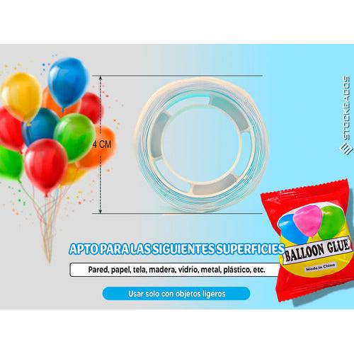Pegamento Para Globos Tipo Gota De Silicona 300 Unidades