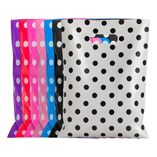 Pack 50 Bolsas Con Lunares Para Cumpleaños 20x30 Cm