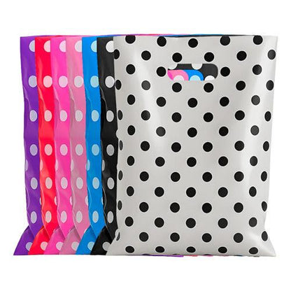Pack 50 Bolsas Con Lunares Para Cumpleaños 20x30 Cm