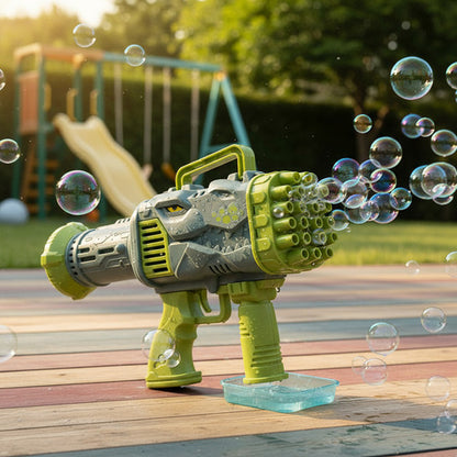 Pistola De Burbujas Verde Diseño Dinosaurio Lanza Burbujas