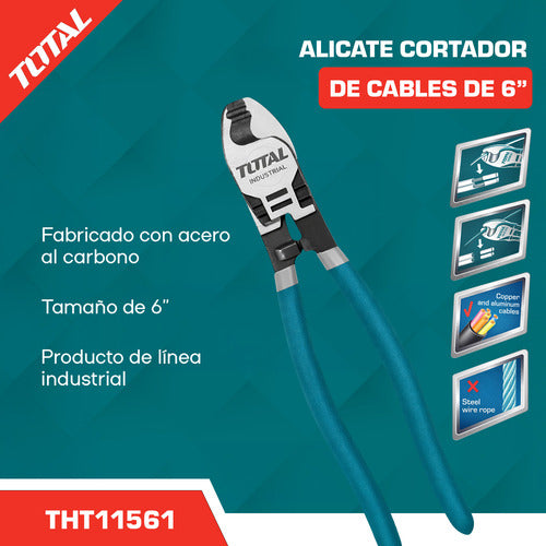 Cortador De Cable 6 Pulgadas Total Tht11561