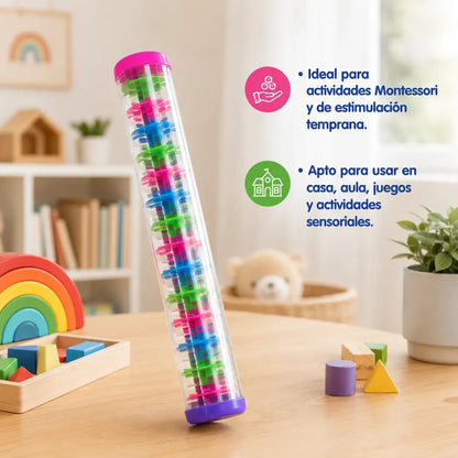 Palo De Lluvia 40cm Sonido Sensorial Para Niños Montessori Color Surtido