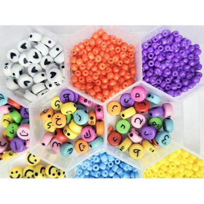 Set de Mostacillas Coloridas 1500 Piezas – Kit para Crear Pulseras y Collares