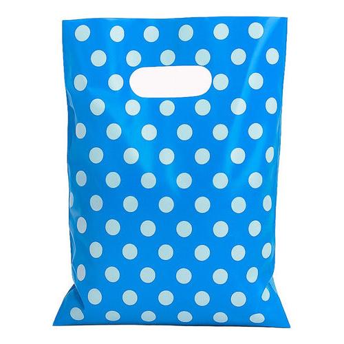 Pack 50 Bolsas Con Lunares Para Cumpleaños 20x30 Cm