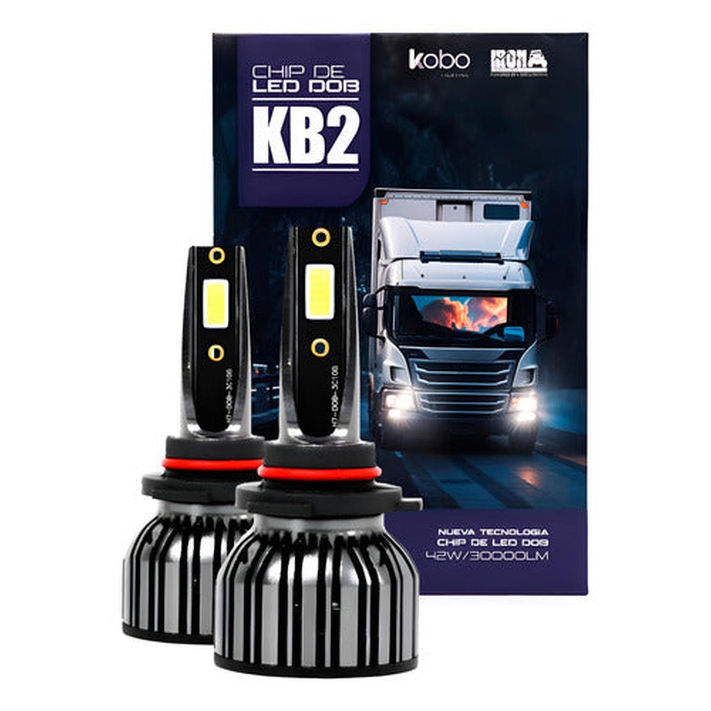 Kit Ampolletas Turbo Led Kb2 H1 H4 H7 H11 9005 9006 30.000lm 12v -24v