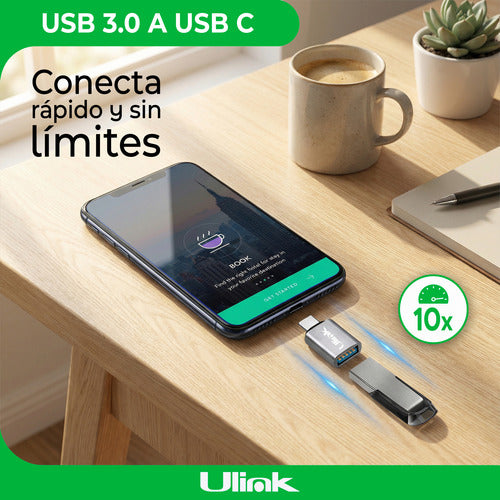 Adaptador Usb 3.0 Hembra A Tipo C Macho Ulink