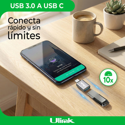 Adaptador Usb 3.0 Hembra A Tipo C Macho Ulink