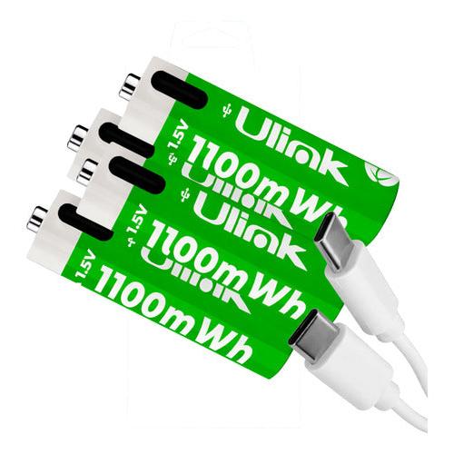 Pack 4 Pilas Aaa Recargables Puerto Usb Tipo C