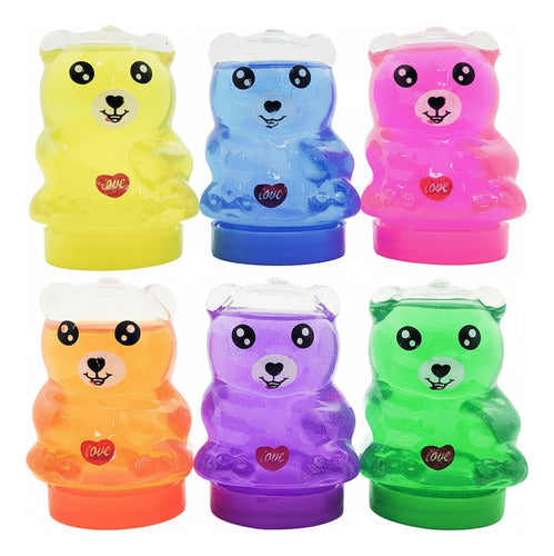 Pack 12 Slime Diseño Ositos Colores Surtidos Juguete Niños