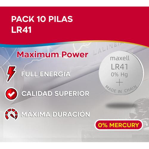 Pack 10 Pilas Lr41 Ag3 Maxell Alcalina 1.5v