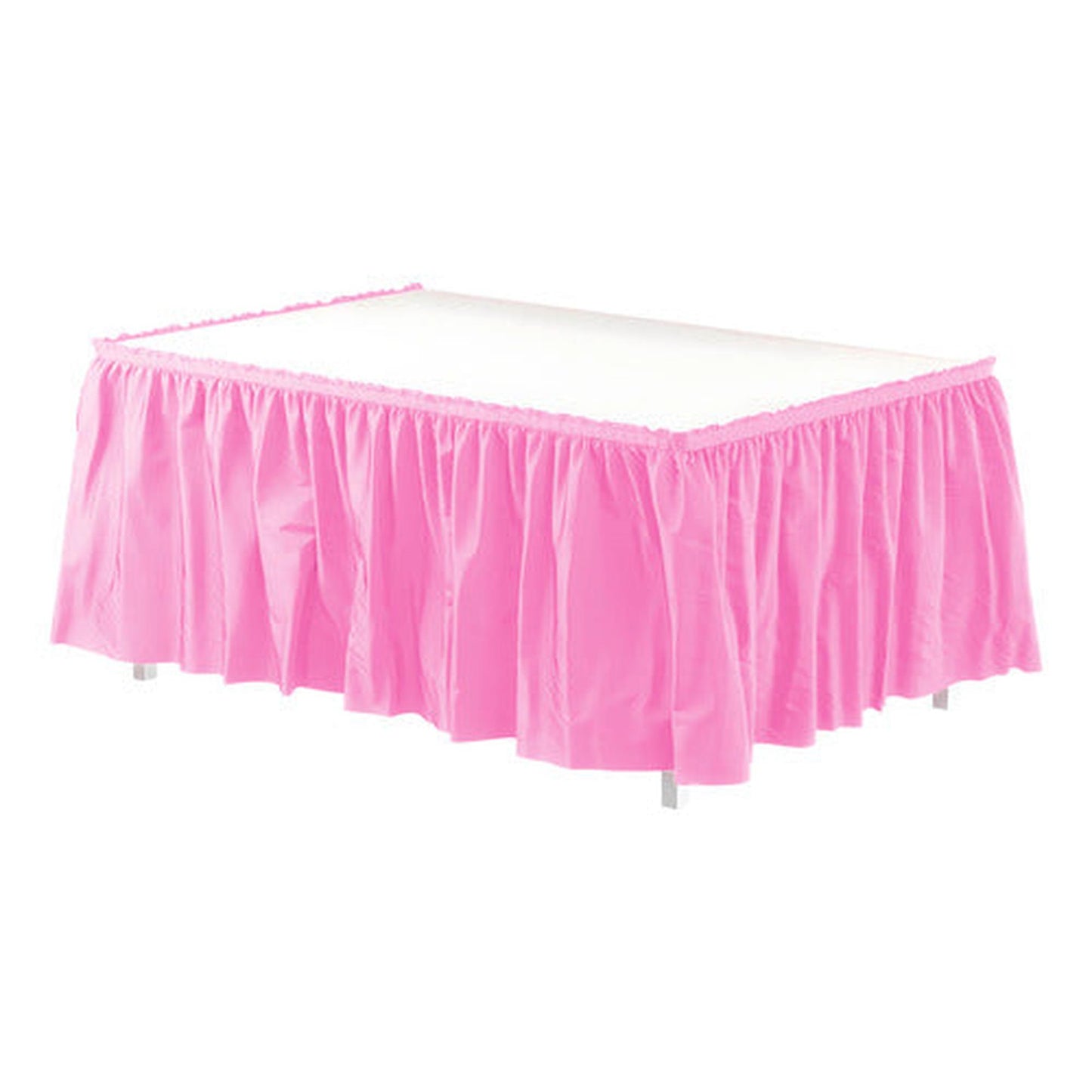 Faldón De Mesa Color Rosado 74 X 426cm Decoración Fiestas