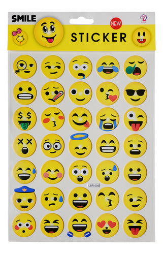 Pack 270 Stickers Adhesivos Diseños Emojis Surtidos