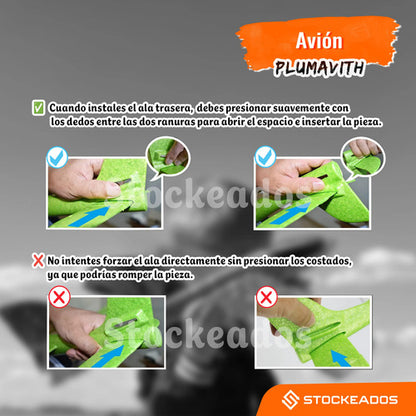Pack 3 Avion Aviones Planeador De Plumavit Colores Surtidos