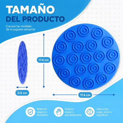 Set 4 Alfombras Sensoriales Circulares Antirestres Tdah