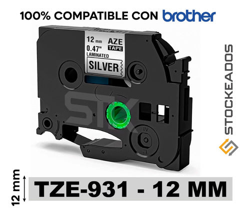 Cinta Rotuladora Alternativa Tze 12mm Colores Metálicos