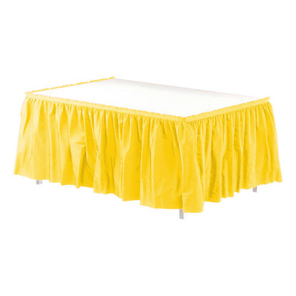 Faldón De Mesa Color Amarillo 74 X 426cm Decoración Fiestas