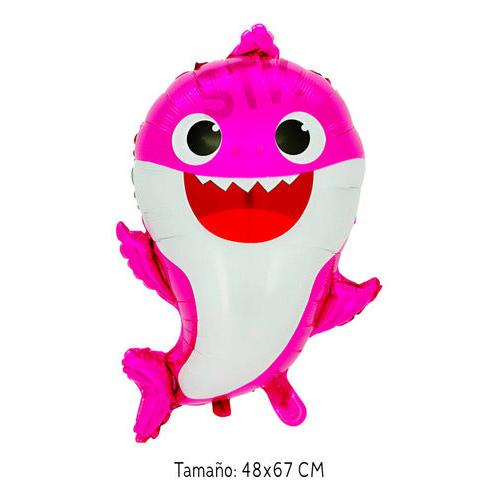 Set 4 Globos Metalizados Baby Shark Cumpleaños