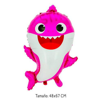 Set 4 Globos Metalizados Baby Shark Cumpleaños
