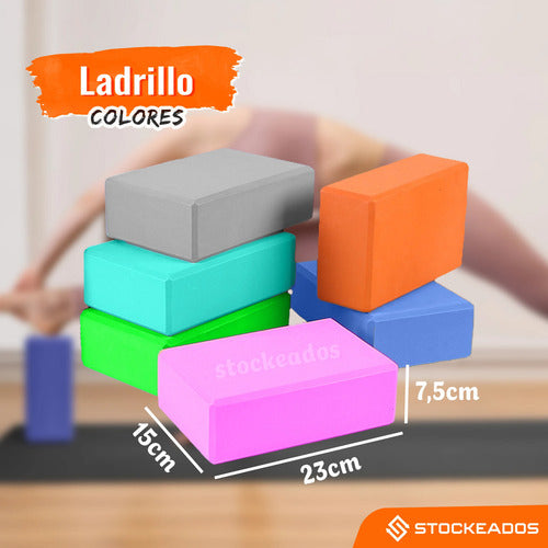 Ladrillo Bloque Yoga Goma Eva Pilates Fitness Colores