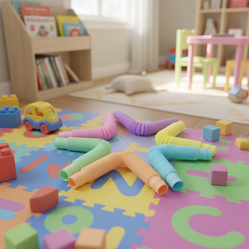 Pack 12 Tubos Pop It Juguete Sensorial Antiestrés Cumpleaños