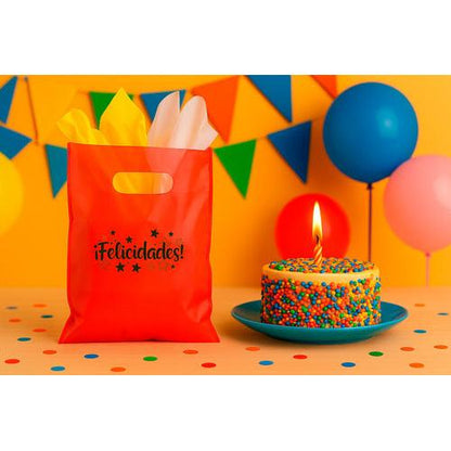Pack 50 Bolsas De Cumpleaños Felicidades 20x30 Cm
