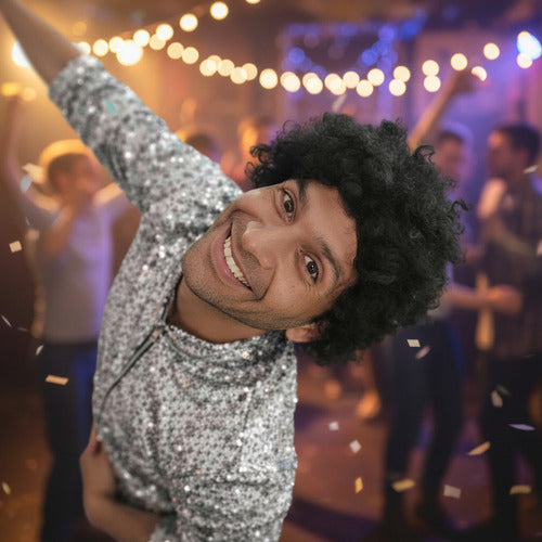 Peluca Afro Negra Disfraz Para Adultos Niños Cosplay
