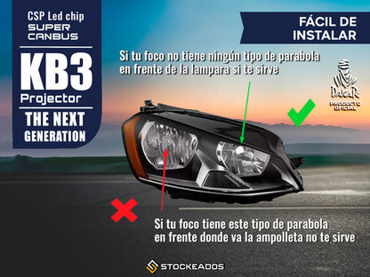 Ampolletas Iron Led Turbo Kb3 H4 H7 H11 9005 9006 40000lm