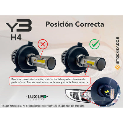 Kit Ampolleta Led Y3 H1 H3 H4 H7 H11 H27 9005 9006 22.000lm