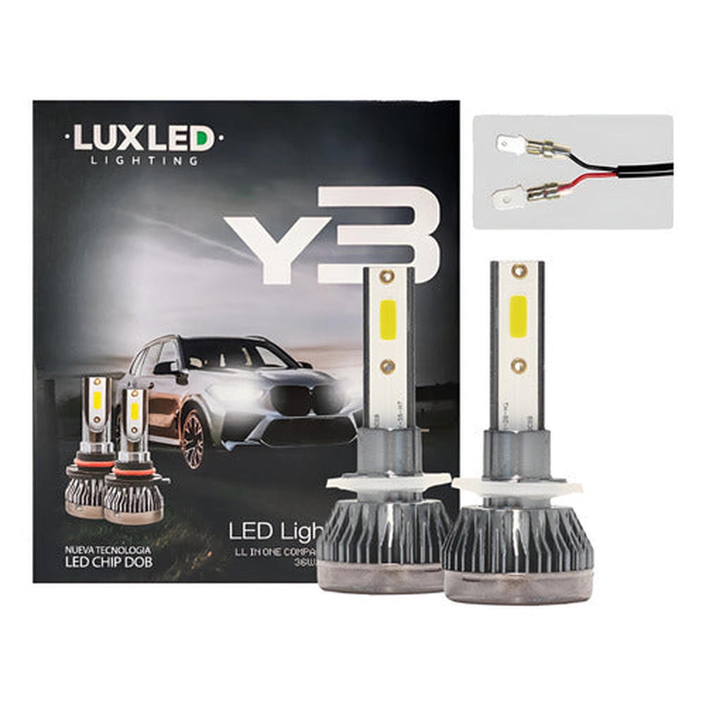 Kit Ampolleta Led Y3 H1 H3 H4 H7 H11 H27 9005 9006 22.000lm