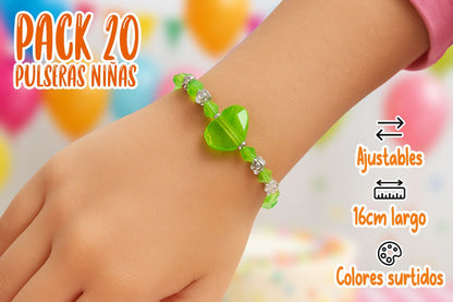 Pack 20 Pulseras Niñas Juguetes De Sorpresa Cumpleaños
