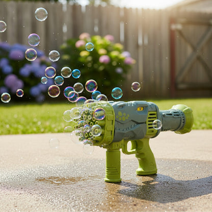 Pistola De Burbujas Verde Diseño Dinosaurio Lanza Burbujas