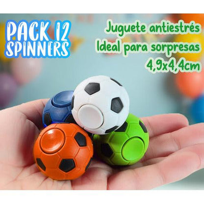 Pack 12 Spinners Pelota Giratoria – Juguetes Sorpresa para Cumpleaños