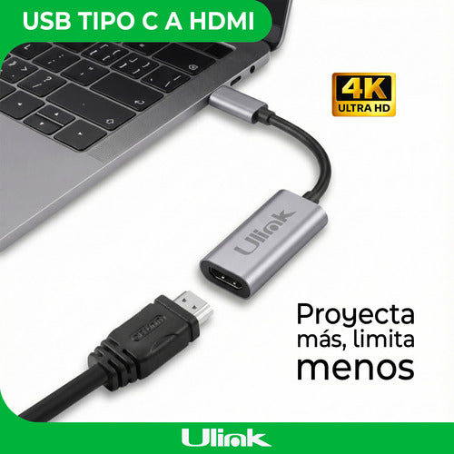 Adaptador Usb-c Tipo C A Hdmi Compatible Con Mac / Notebook