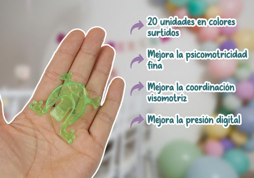 Pack 20 Ranita Saltarina + Ojitos Sorpresa Cumpleaños