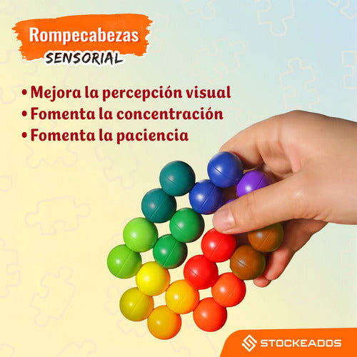 Rompecabezas De Esferas De Colores Juguete Sensorial Ingenio