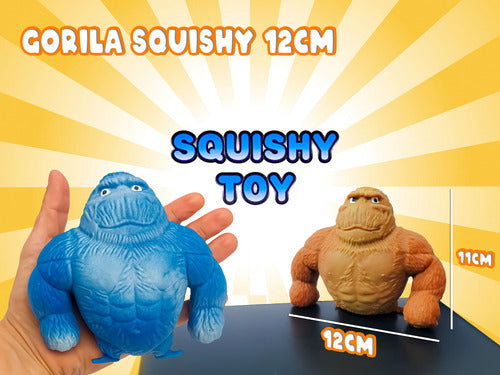 Squishy Juguete Antiestrés Gorila Colores Tiktok 12cm