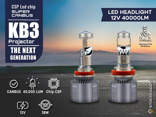 Ampolletas Iron Led Turbo Kb3 H4 H7 H11 9005 9006 40000lm