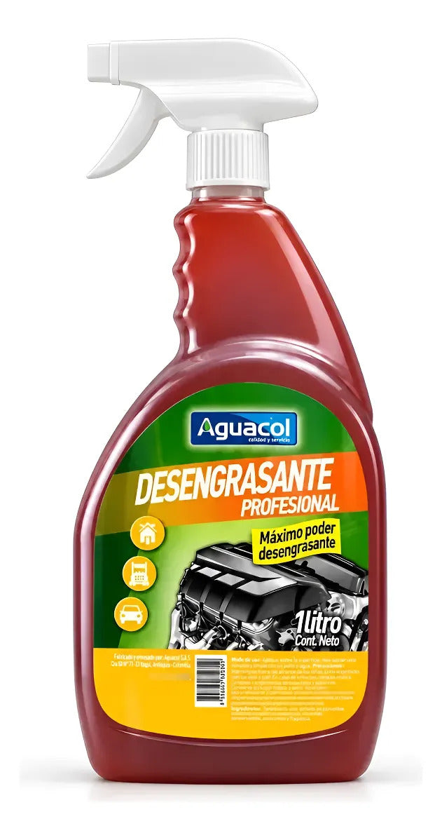 Desengrasante Motor Profesional Aguacol 1 Litro con Gatillo