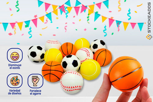 Pack 6 Pelotas Antiestrés - Juguete Sorpresa Relajación