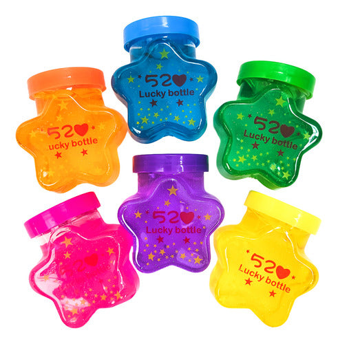 Pack 12 Slime Diseño Estrella Colores Surtidos Juguete Niños