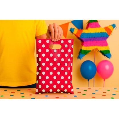 Pack 50 Bolsas Con Lunares Para Cumpleaños 20x30 Cm