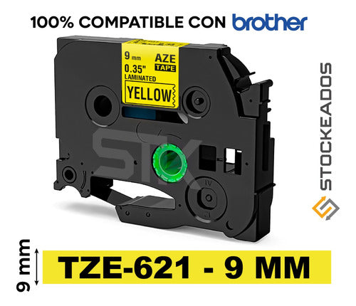 Cinta Amarilla Tze-621 Brother Alternativa 9mmx8m