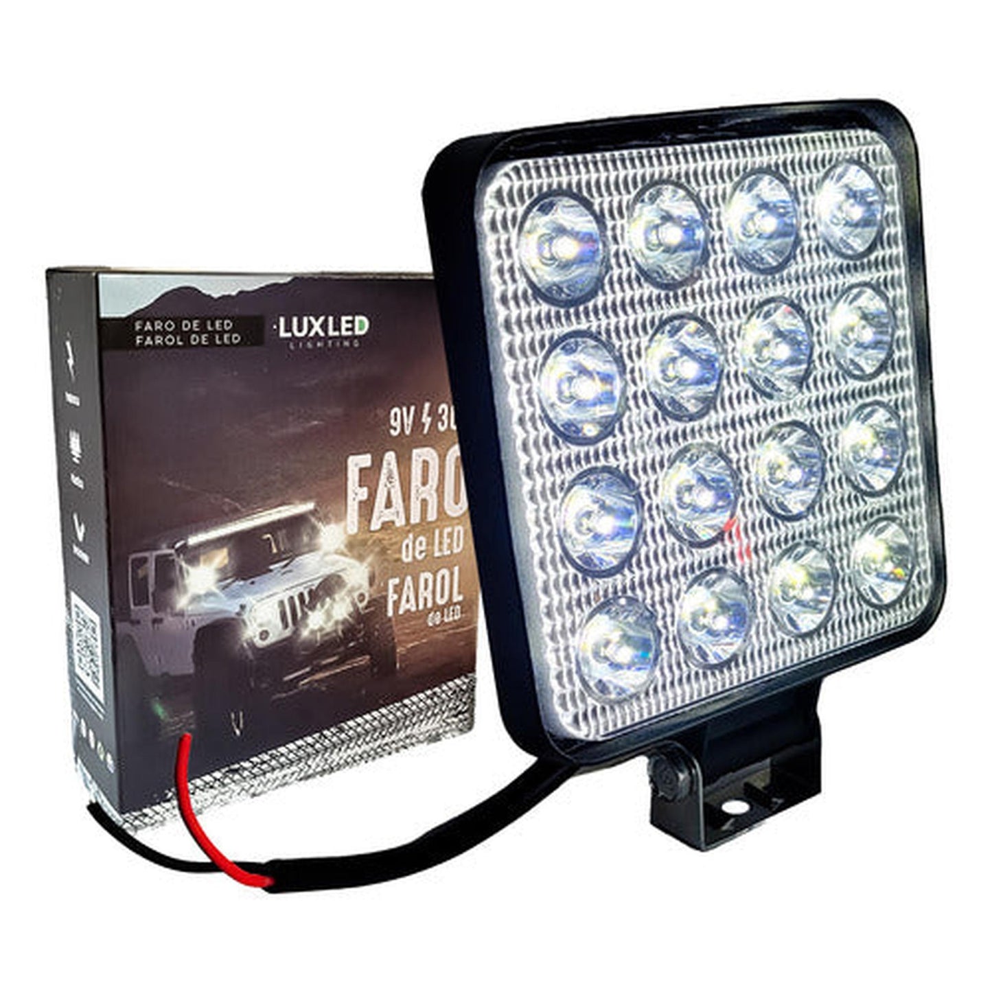 Foco Faenero 16 Led Neblinero Slim 9v-36v 48w Camión Jeep