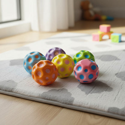 Pack 12 Pelotas Asteroide De Rebote Alto Juguete Sensorial