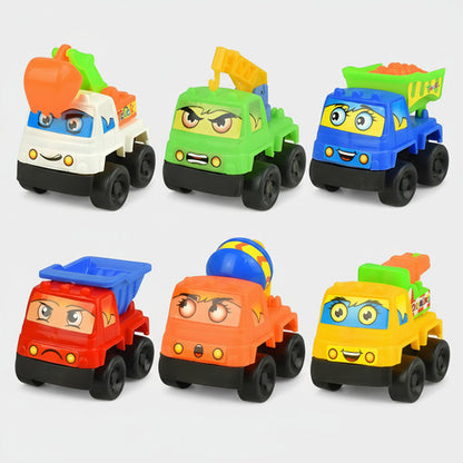 Set 6 Autitos de Construcción con Tracción Pull Back – Juguete Educativo Infantil