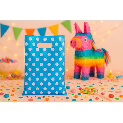 Pack 50 Bolsas Con Lunares Para Cumpleaños 20x30 Cm