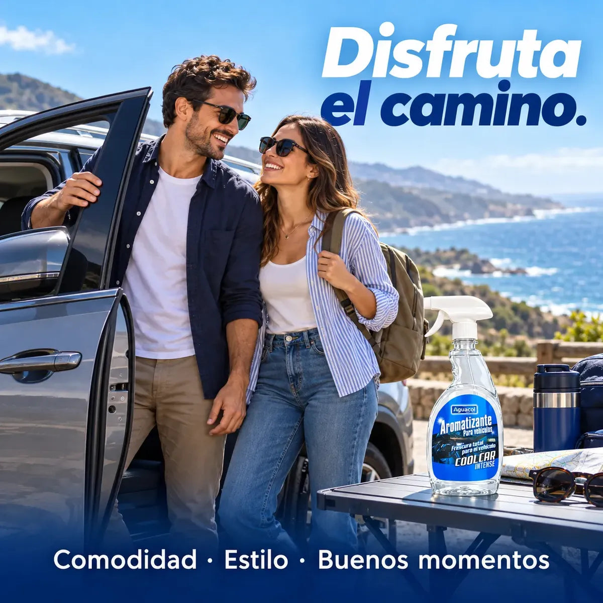 Aromatizante De Auto Ambientes Aguacol Cool Car Intense Azul Cool Car Intense