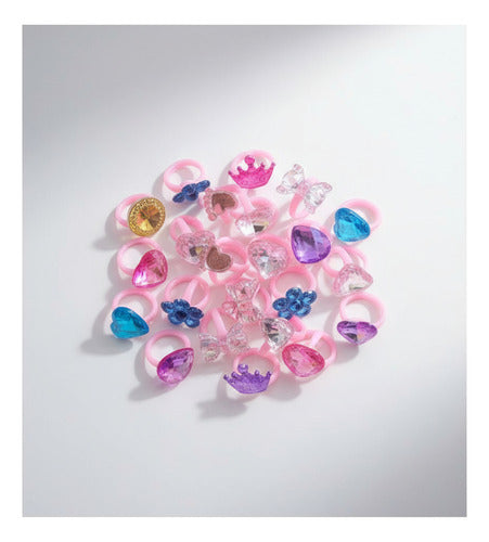 36 Unidades Anillos Diseños Surtidos Joyería Para Niñas